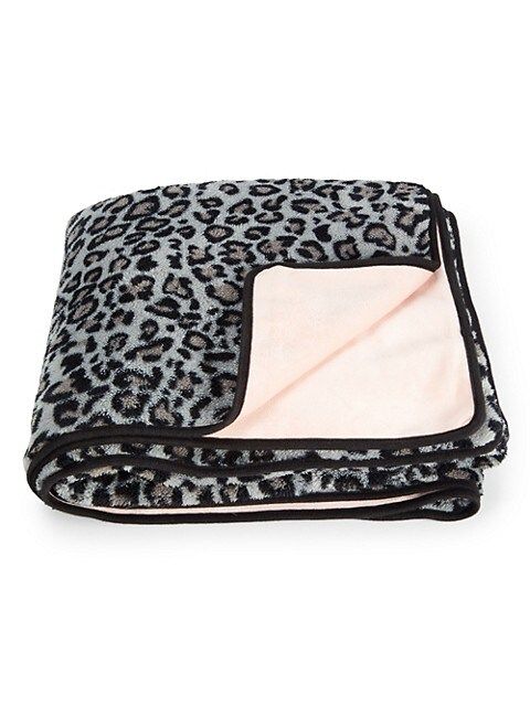Surell Leopard-Print Faux Fur Blanket on SALE | Saks OFF 5TH | Saks Fifth Avenue OFF 5TH