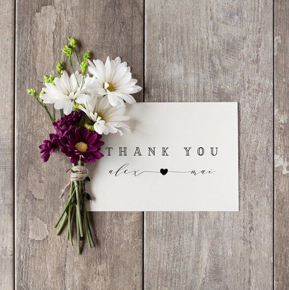 Thank you wedding card thank you gift card couple card | Etsy | Etsy (US)