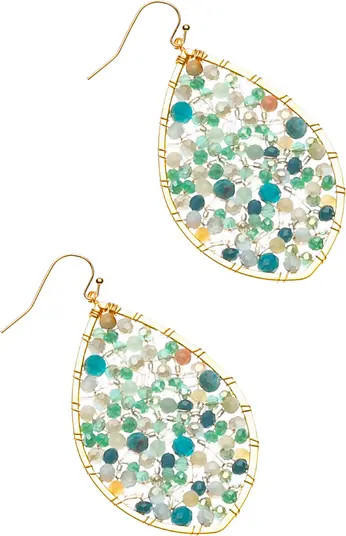 Nakamol Chicago Crystal Teardrop Frontal Hoop Earrings | Nordstrom | Nordstrom