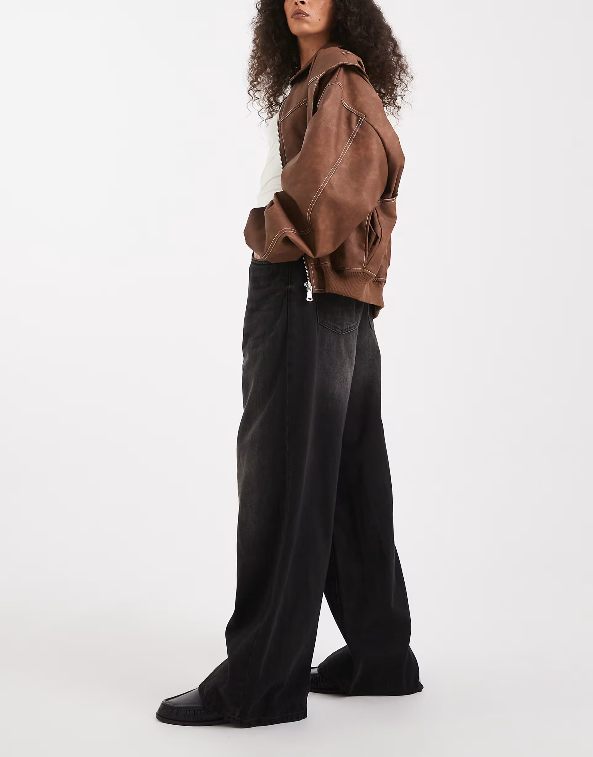 Cotton On super baggy boyfriend jeans in y2k washed black | ASOS (Global)