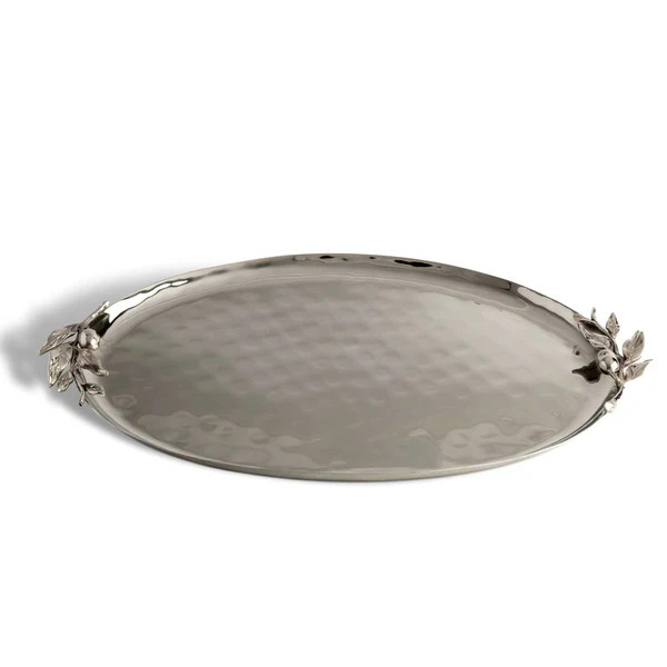 Olive Branch Stainless Steel Oval Tray | Fig and Dove