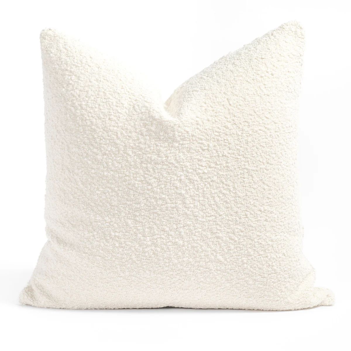 Cambie Boucle 22x22 Pillow, Chalk | Tonic Living