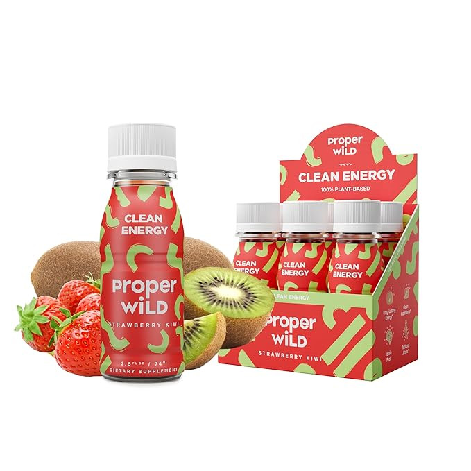 Proper Wild Vegan Energy Shots, with L-Theanine, and Organic Caffeine, Clean Plant Based Energy D... | Amazon (US)