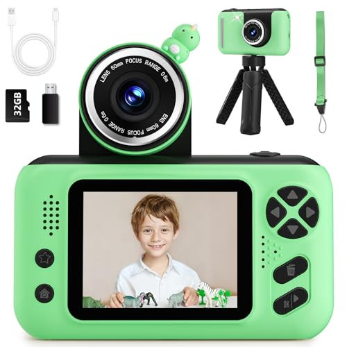 Makolle Kids Camera, Birthday Gifts for Boys and Girls Age 3-8,Video Recorder for Kids 8-12,Childrens Digital Camcorder for vlogging Portable Kids Selfie Camera with 32GB SD Card Green | Amazon (US)