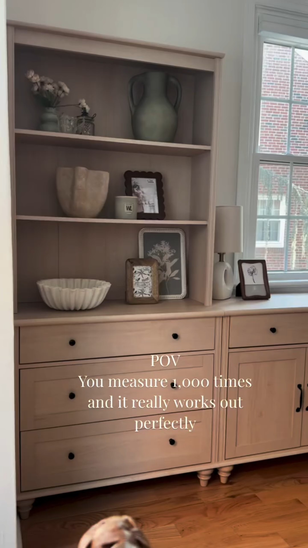 When every inch counts… this modular setup made it look custom. After triple-checking measurements (and maybe sweating a little 😅), it landed perfectly — giving my client a wall of display + hidden storage with tons of styling potential for us to work our magic. The best part? We pulled it off for under $1k. Budget-friendly + beautifully functional 🙌


#LTKSeasonal #LTKGiftGuide #LTKHoliday