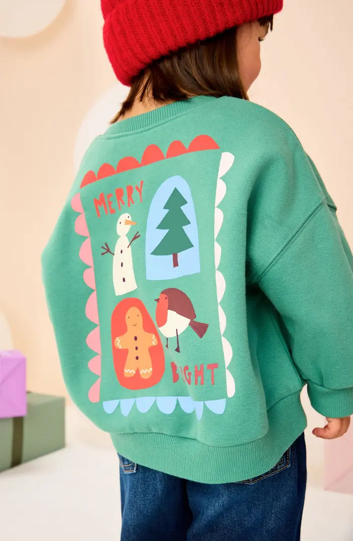 NEXT Kids' Christmas Cotton Blend Sweatshirt | Nordstrom | Nordstrom