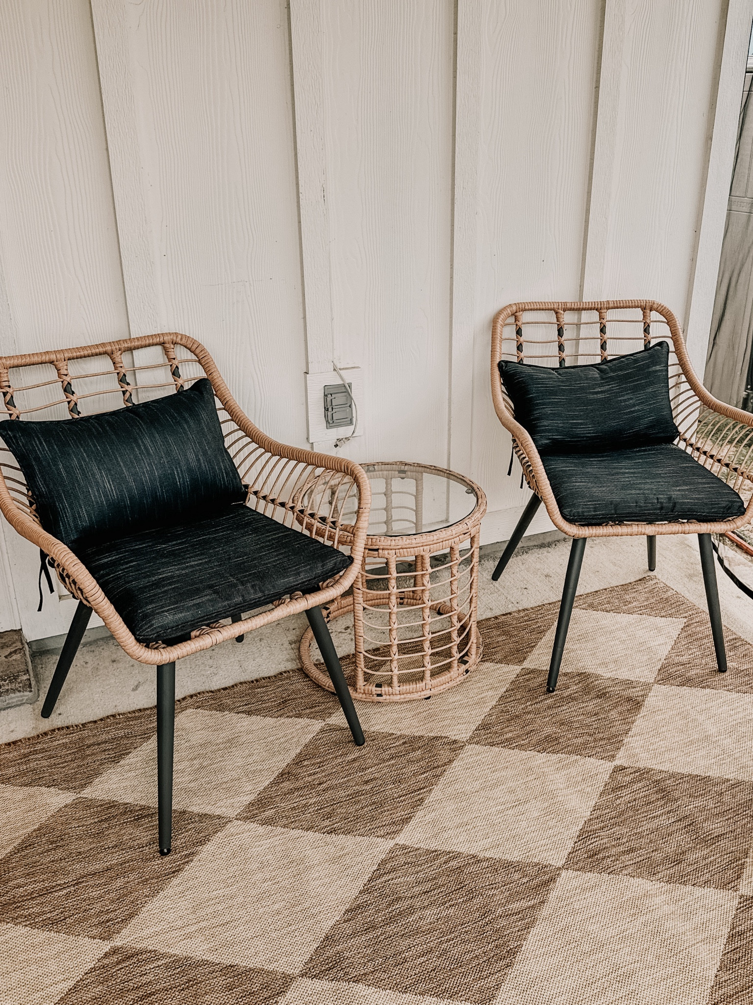 Patio furniture 
Patio on a budget 
Simple patio

#LTKHome #LTKFindsUnder100 #LTKFindsUnder50