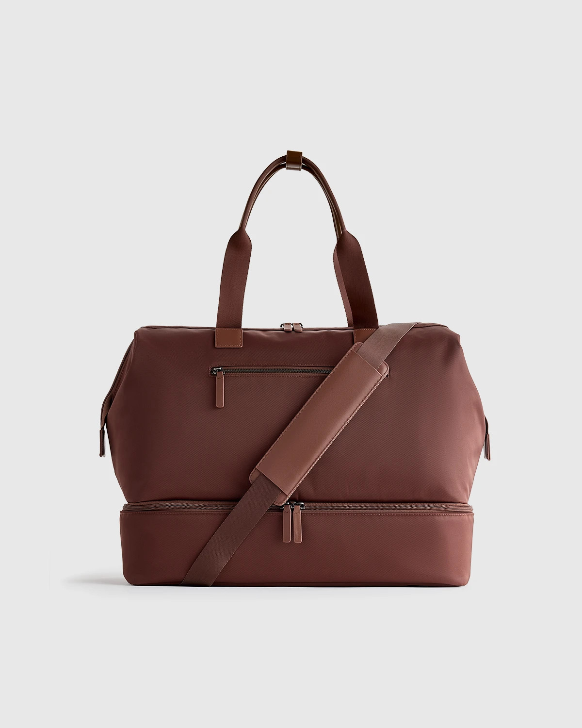 Quince | Voyage Nylon Dual Compartment Weekender in Dark Green | Quince