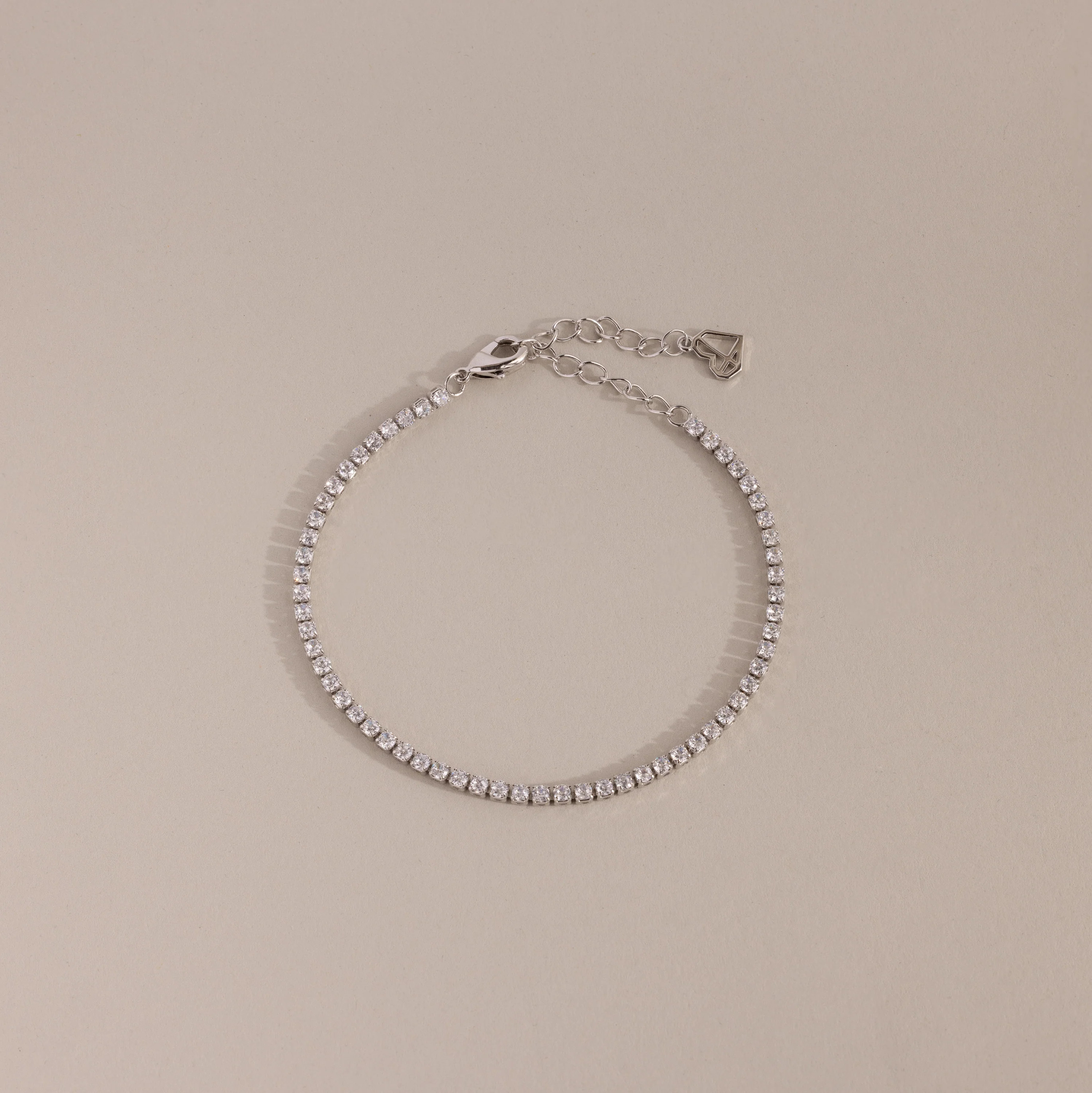 Classic Dainty Diamond Tennis Bracelet in White Gold | Caitlyn Minimalist | Caitlyn Minimalist