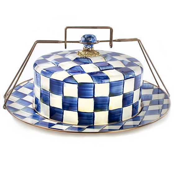 Royal Check Enamel Cake Carrier | MacKenzie-Childs