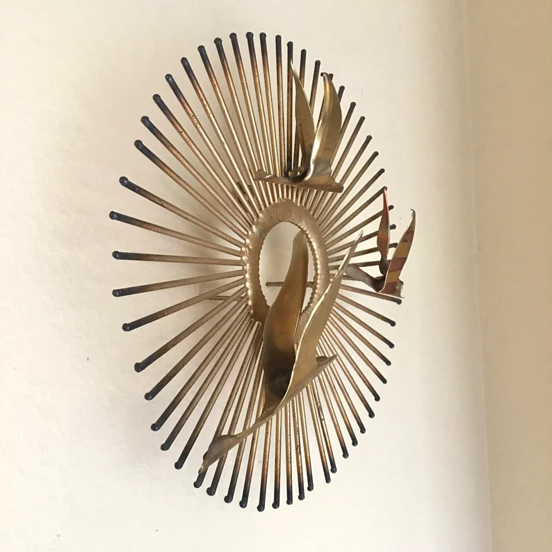 Mid Century Modern Suburst Birds in Flight | Etsy | Etsy (US)