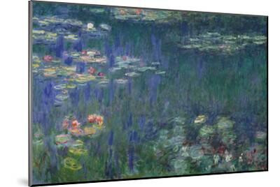 Waterlilies: Green Reflections, 1914-18 (Left Section) Wood Mount Print | Art.com