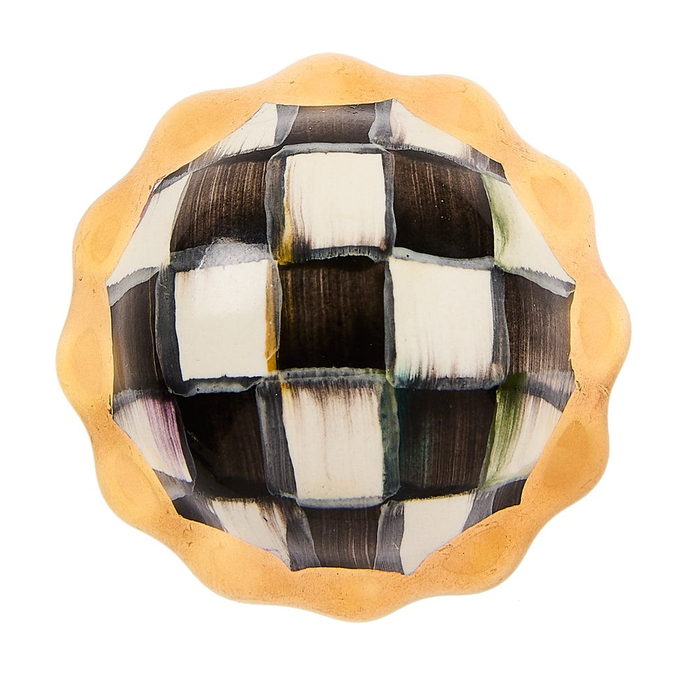 Courtly Check Petit Four Round Knob | MacKenzie-Childs