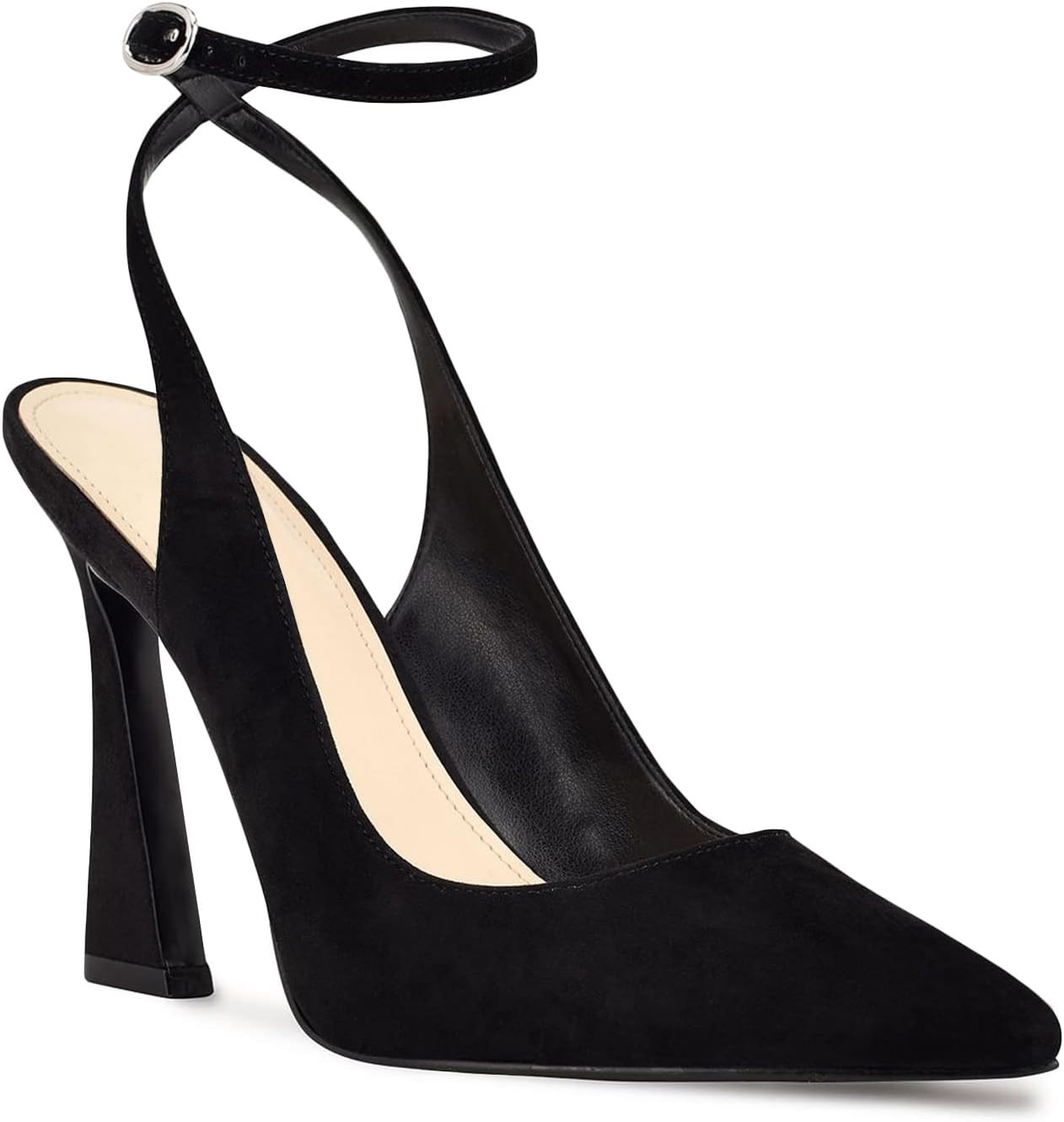 Womens Closed Toe Ankle Strap Heels Pointed Toe Pumps Shoes Slingback High Heel Wedding Dress Shoes | Amazon (US)