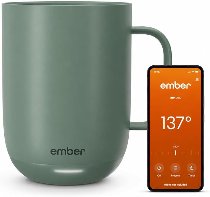 Ember Temperature Control 14oz Smart Mug 2, App-Controlled and Rechargeable Heated Coffee Cup War... | Amazon (US)