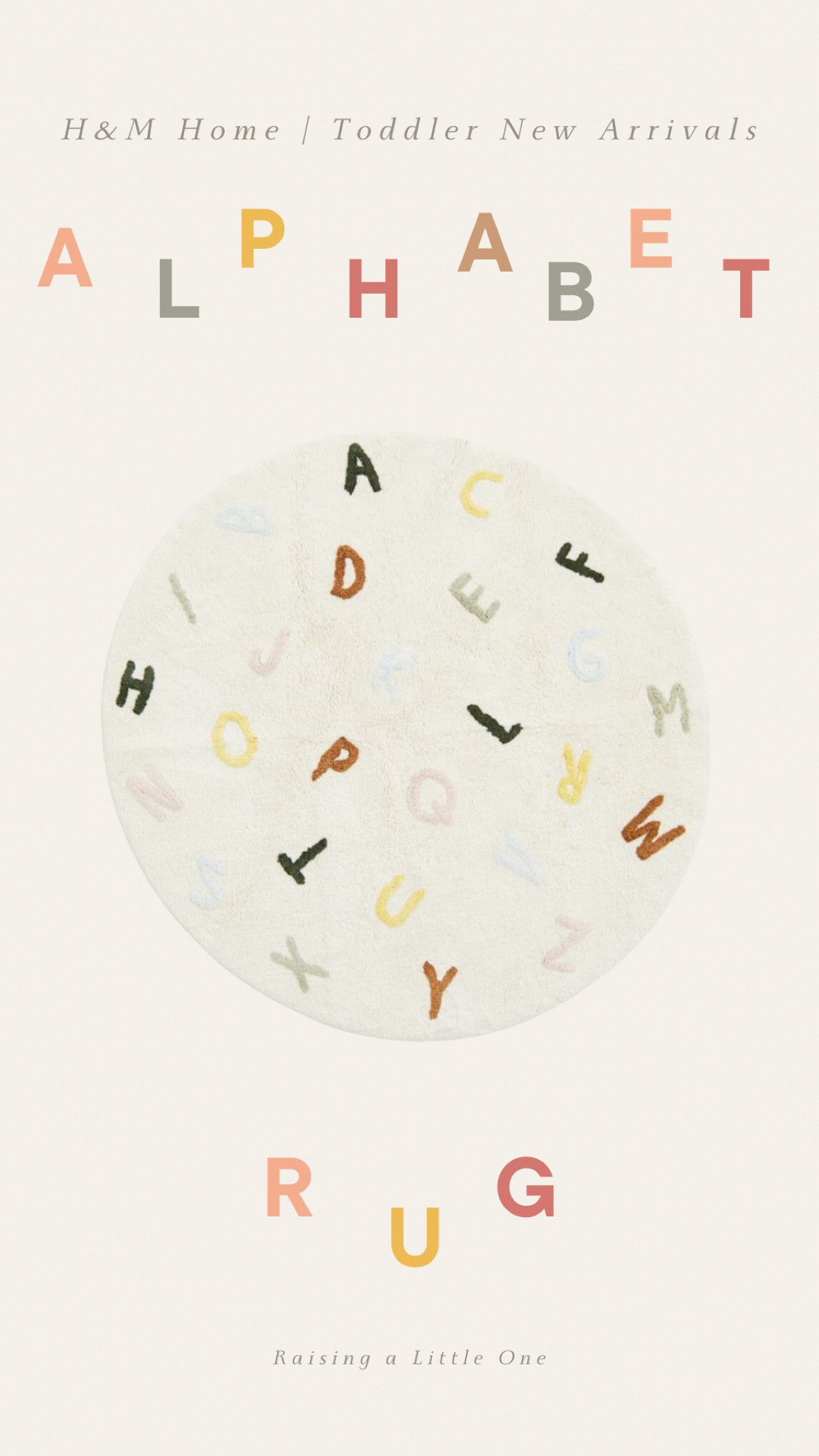 H&M Home | Toddler Alphabet Rug 

(Handm, HaM, toddler toys, playroom, playroom decor, kids room, big kids room, nursery, rug, round rug, alphabet)

#h&m #handm #toddler #toddlers #kidsroom #rug #carpet #nurserydecor #toddlerdecor #toddlerrug 

#LTKbaby #LTKhome #LTKkids