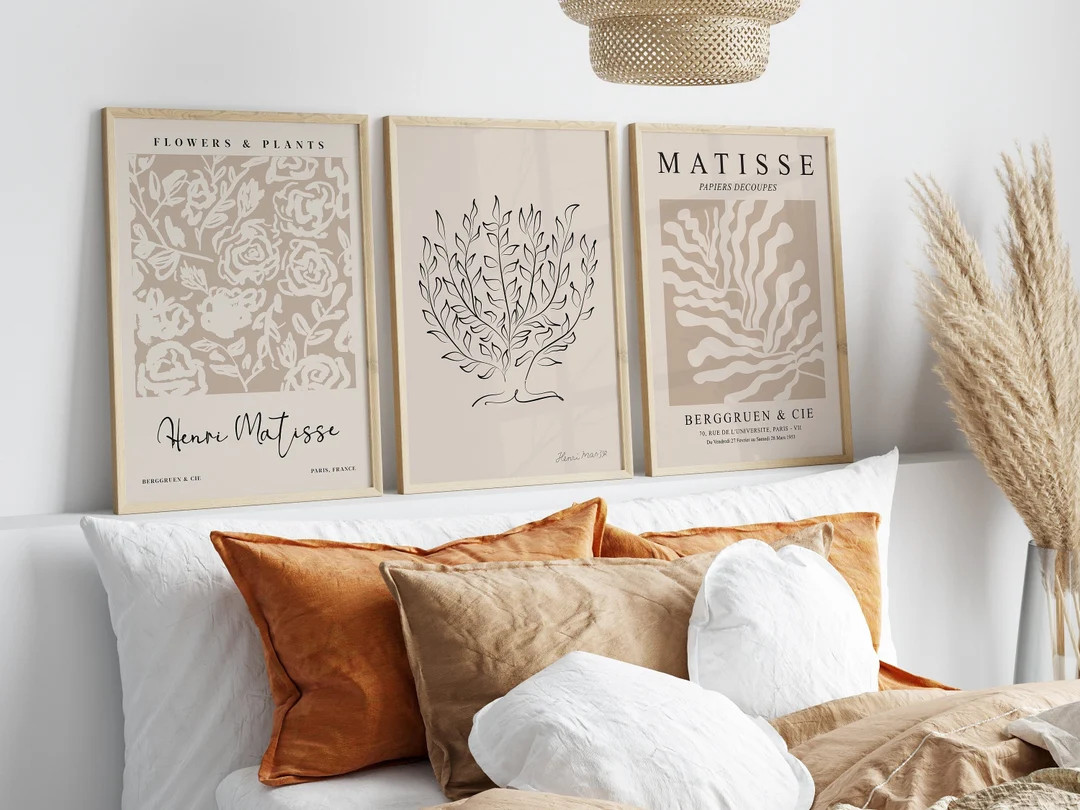 Neutral Wall Art Set of 3 Prints Neutral Matisse Print Set - Etsy | Etsy (US)