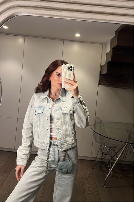 Double denim, river island, denim outfit, spring outfit, denim jacket with matching jeans, casual outfit, day time outfit 

#LTKSeasonal #LTKstyletip #LTKeurope