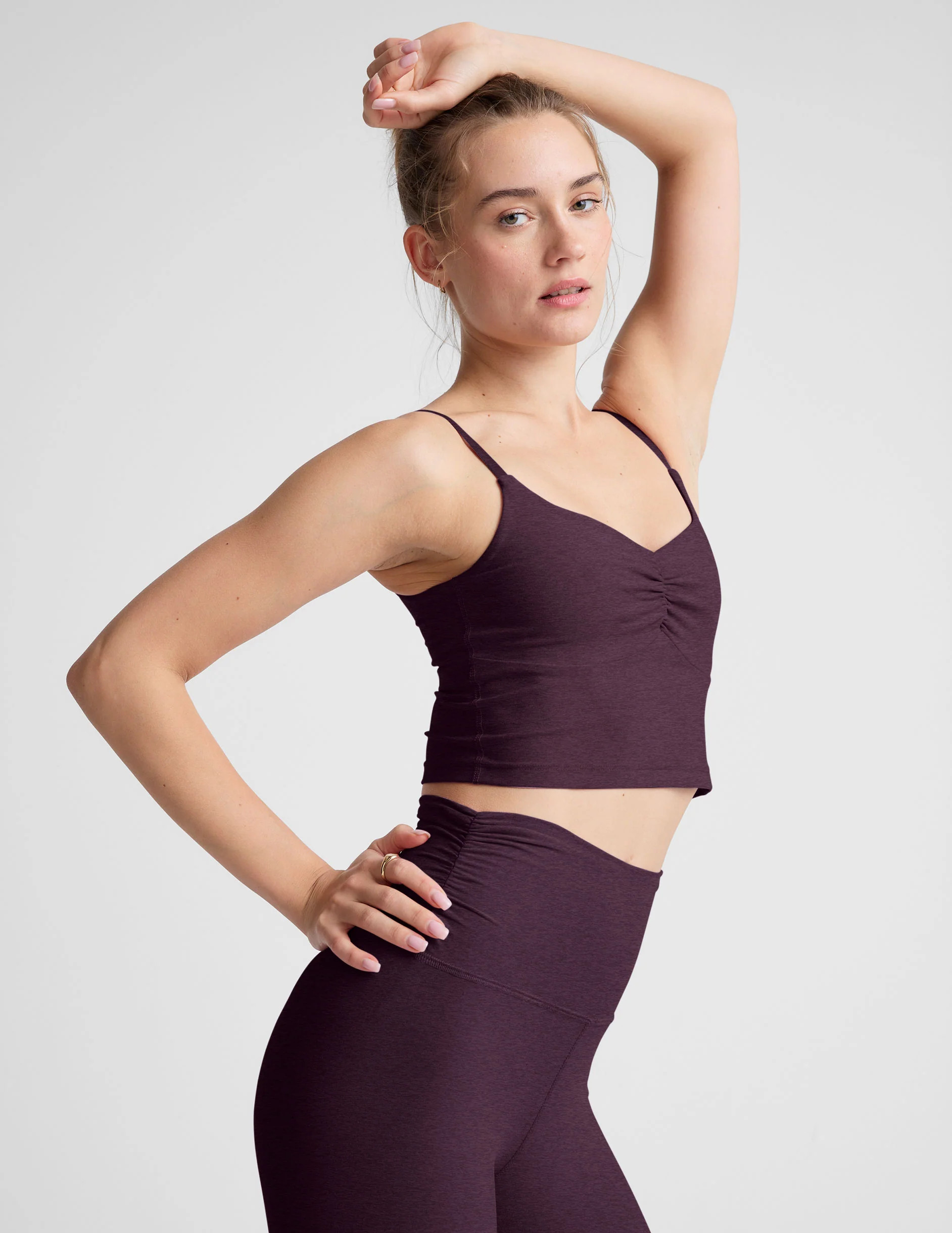 Spacedye Raise The Barre Shirred Cropped Tank | Beyond Yoga | Beyond Yoga