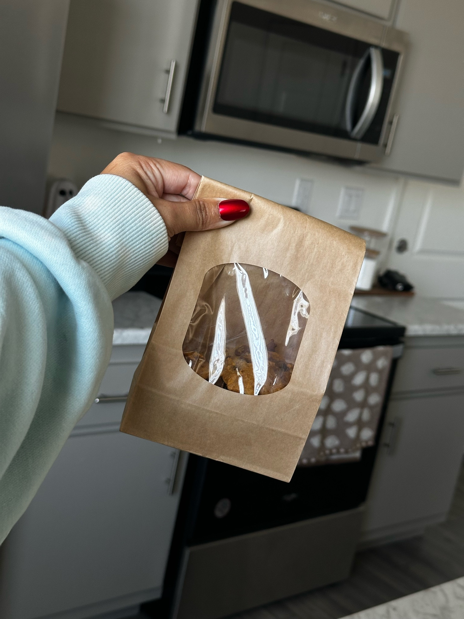 The cutest treat bags for baked goods! These cookies were delivered by my sweet friend who happens to share a love for baking too! 🫶🏻

#LTKFindsUnder50 #LTKHome #LTKFamily