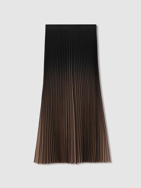 Marlie
                Ombre Pleated Midi Skirt | Reiss UK