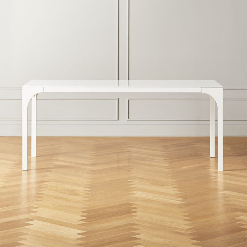 Aqua Virgo White Gloss Dining Table + Reviews | CB2 | CB2
