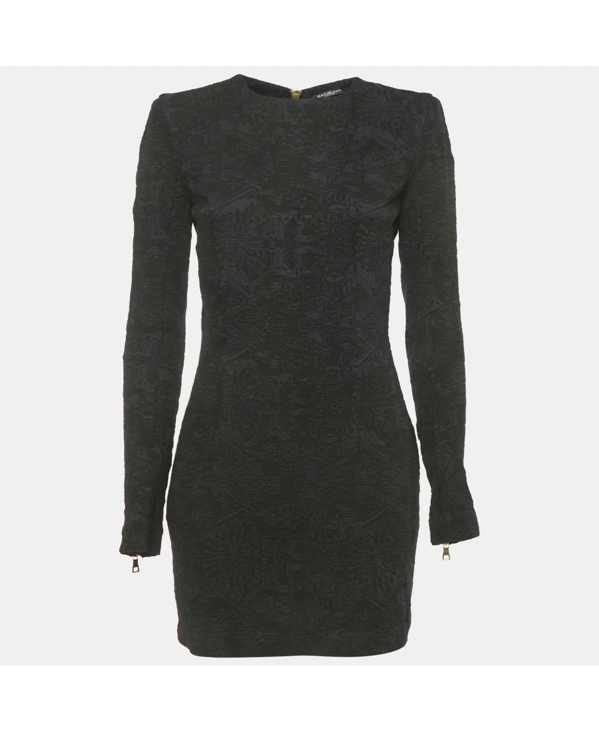 Pre-Owned Balmain Women's Black Jacquard Mini Dress | Macy's