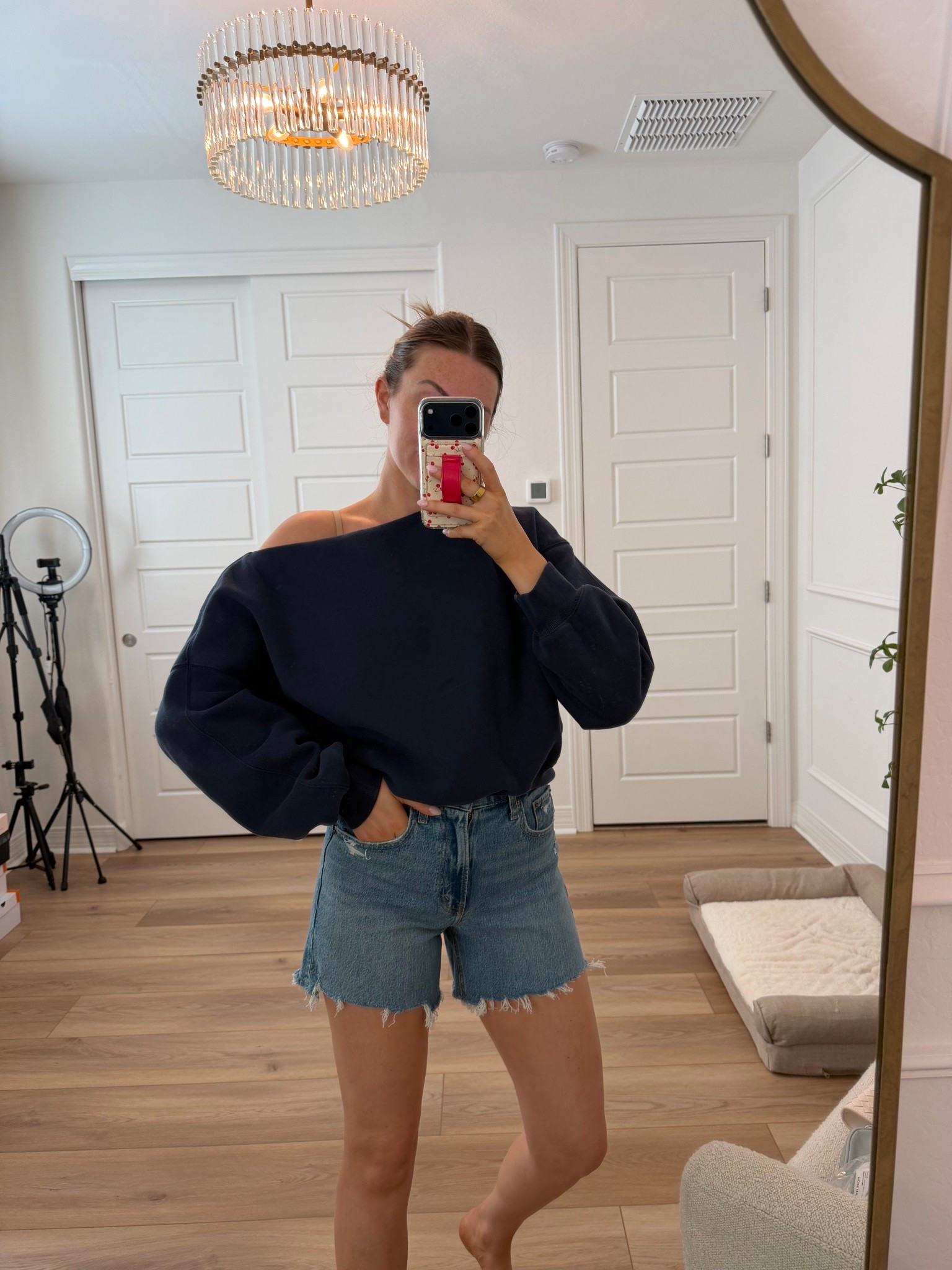 Abercrombie high rise dad shorts! Wearing a 27