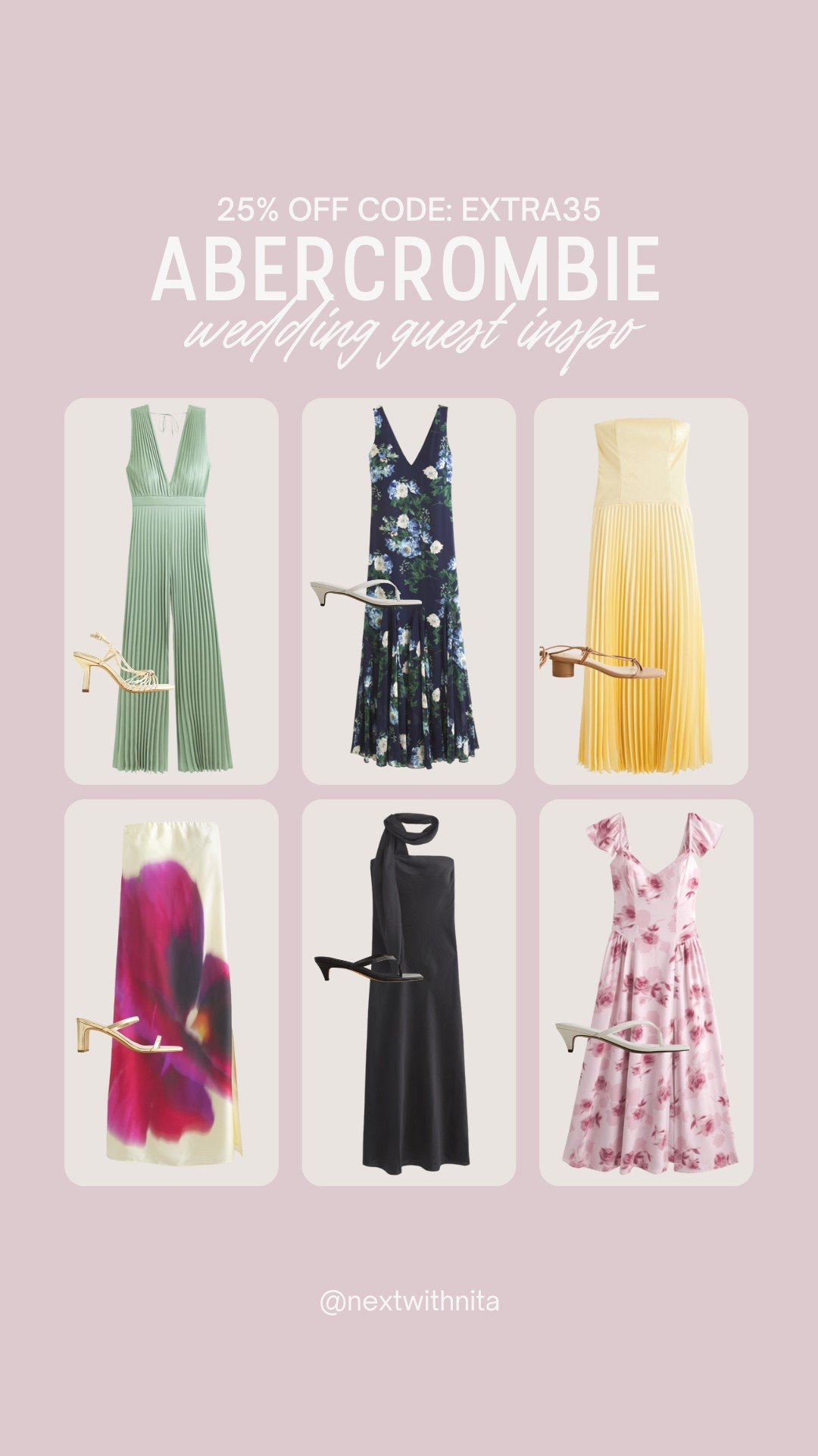 Spring wedding guest outfit inspo from Abercrombie! 💍 shop these styles 25% off right now through the Abercrombie app! 

#LTKWedding #LTKStyleTip #LTKParties
