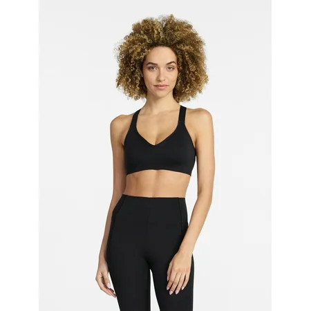 Avia Women s Seamless Rib Plunge Sports Bra Sizes XS-XXXL | Walmart (US)
