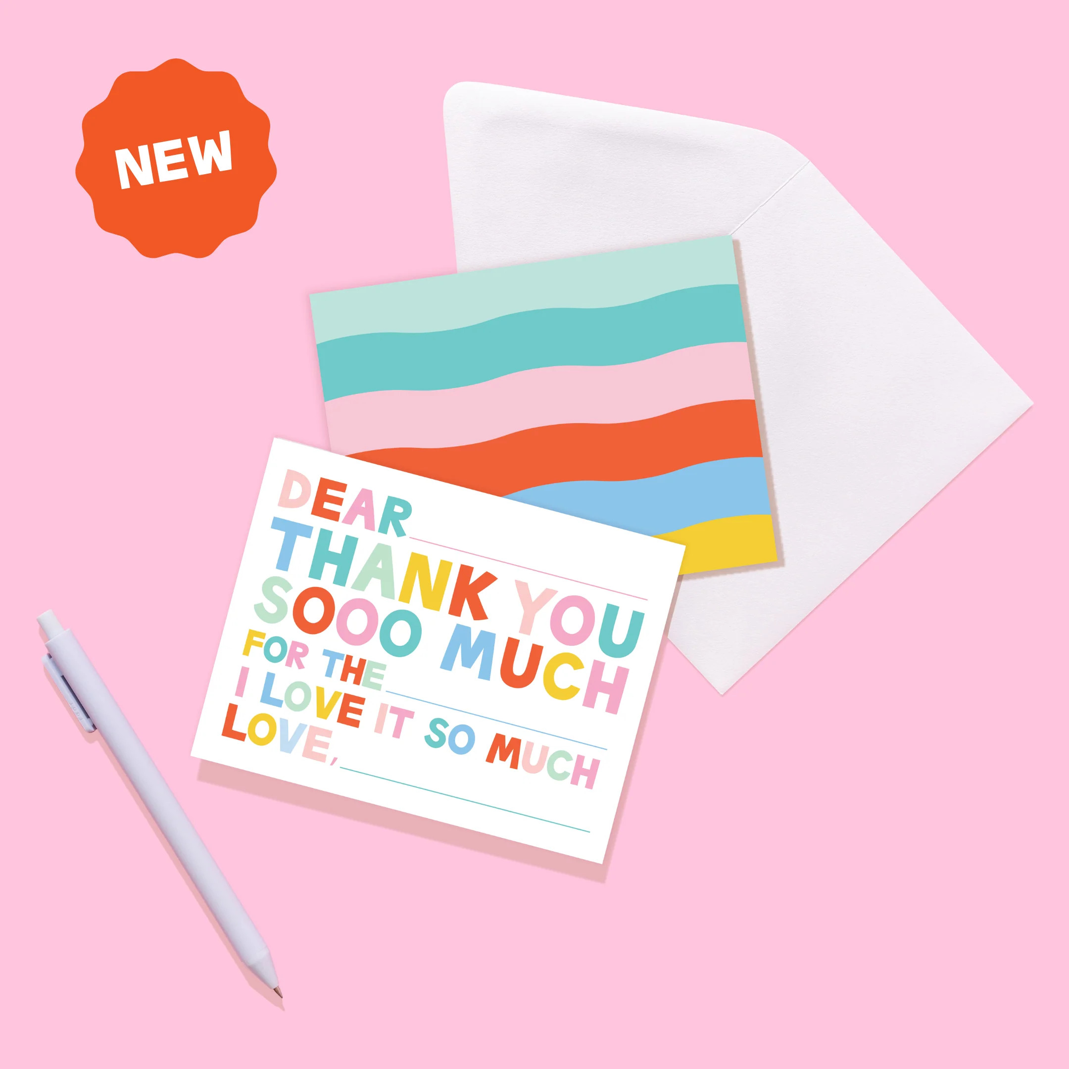 Kids Fill in Thank You Notes - Spring Rainbow | Joy Creative Shop
