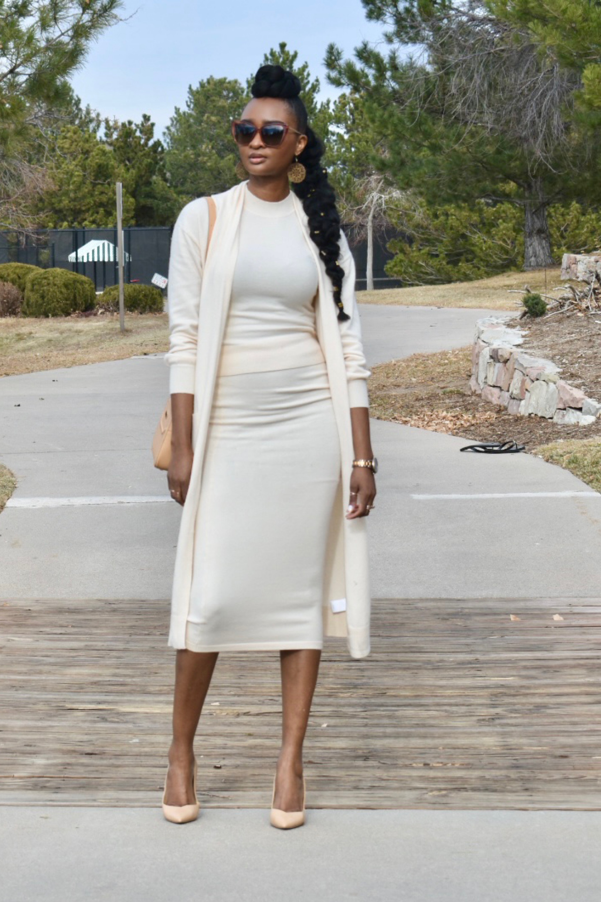 I love when an outfit feels comfy but also looks chic and elegant at the same time. This set from @express is all of the above. It will be great to wear to the office, brunch with the girls, church and beyond. 
Style is with booties, heels as I did or with flats for a more casual look, either way you cannot go wrong. 

#ExpressPartner #ExpressYou #December2022 

#LTKHoliday #LTKworkwear #LTKunder100