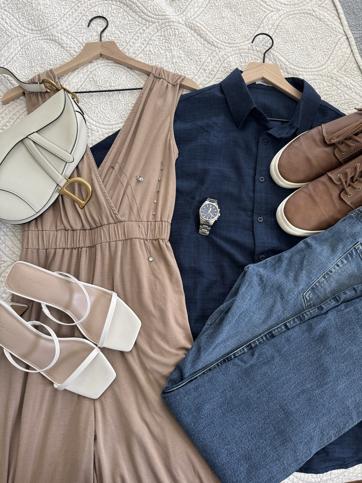 Neutral tones & effortless date night energy 🤍

Soft, structured and classic 💅🏻 this his & hers combo is giving coastal dinner plans, golden hour strolls, and “we didn’t try too hard” vibes 😌 The mix of warm browns, creamy whites, and deep navy just feels elevated but easy 🥂❣️

Everything linked on my LTK 🫶🏼

#LTKStyle #HisAndHers #DateNightOutfit #CouplesStyle #NeutralAesthetic #CoastalVibes #EffortlessStyle #LTKFinds #SpringStyle #ResortWear

#LTKMens #LTKSpringSale #LTKWedding