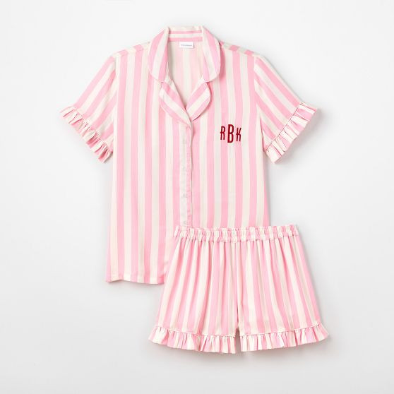 Ruffle Sateen Short Pajamas | Mark and Graham