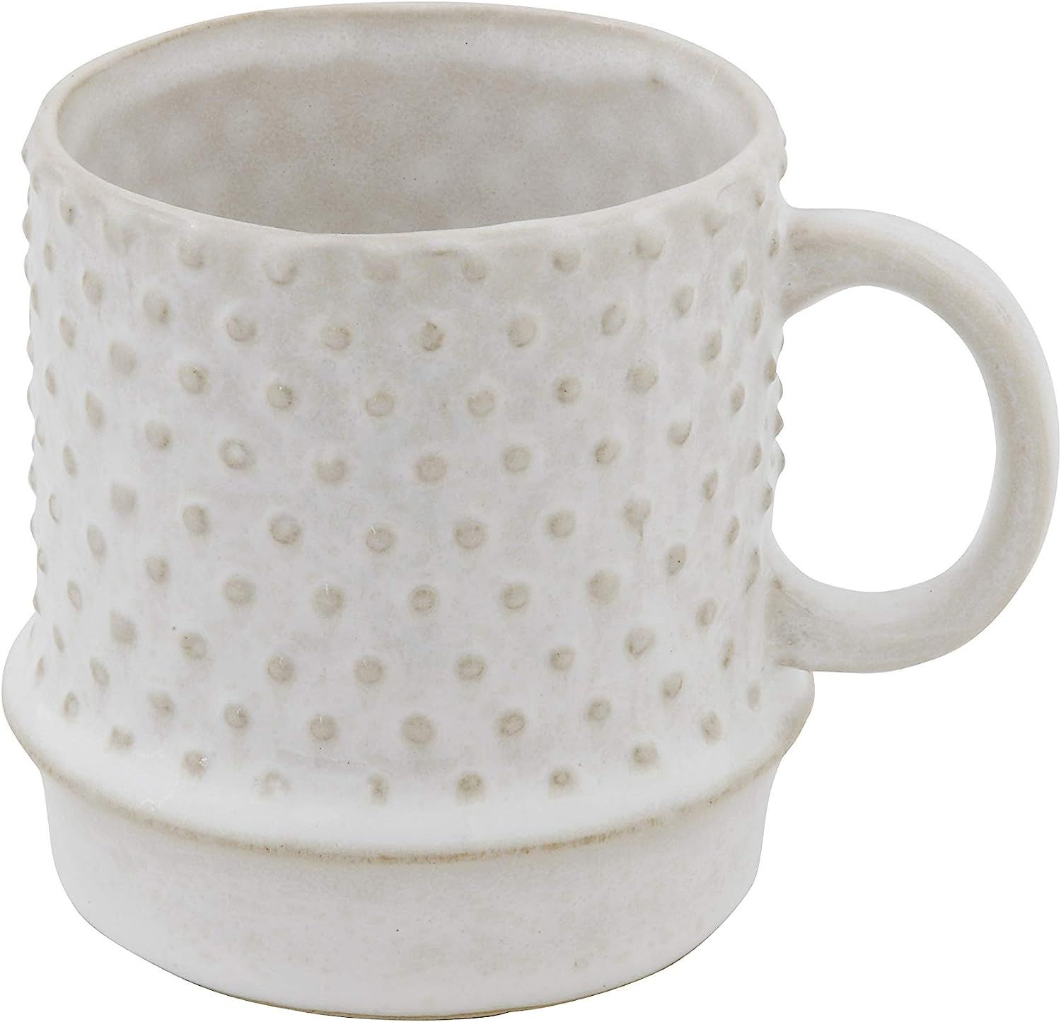 Bloomingville Stoneware Mug with Hobnail Pattern, 10 oz, White | Amazon (US)