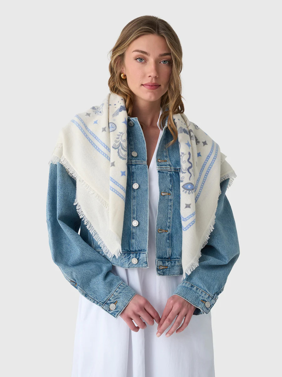 Freya Women's Cosmic Rodeo Cashmere Bandana Sweater Wrap | Saint Bernard