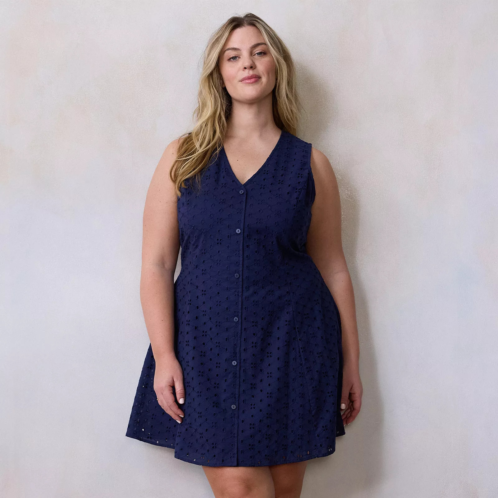 Plus Size LC Lauren Conrad Souvenir Mini Dress, Women's, Size: 0X, Seattle Blue | Kohl's