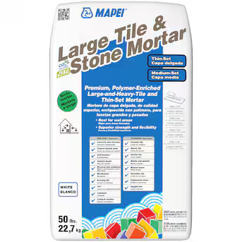 MAPEI Large Tile and Stone White Thinset/Medium Bed Tile Mortar (50-lb) | Lowe's