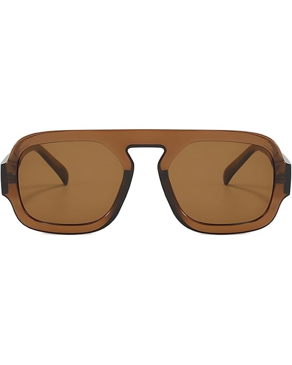 ADE WU Trendy Square Sunglasses for Women Men,Vintage Square Aviator Sunglasses Fashion 70s Inspi... | Amazon (US)