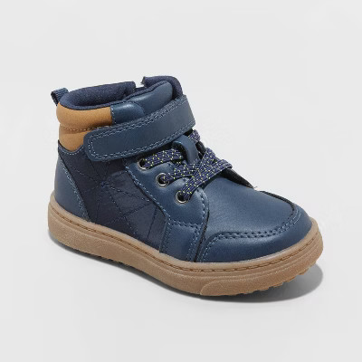 Toddler Caspian Slip-On Zipper Chukka Boots - Cat & Jack™ Navy 6 | Target