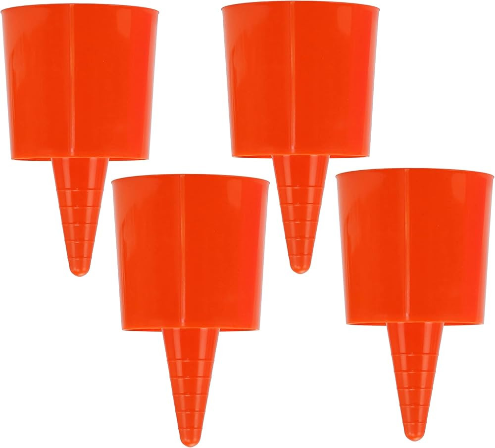 Iconikal 4-Pack Beach Sand Coaster Cup and Beverage Holder Set, Orange | Amazon (US)