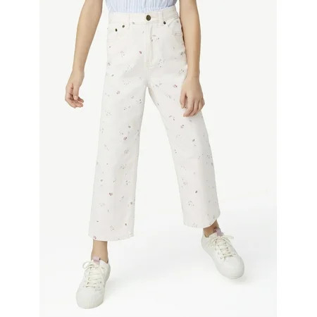 Free Assembly Girls True Waist Wide Leg Jeans Sizes 5-18 | Walmart (US)