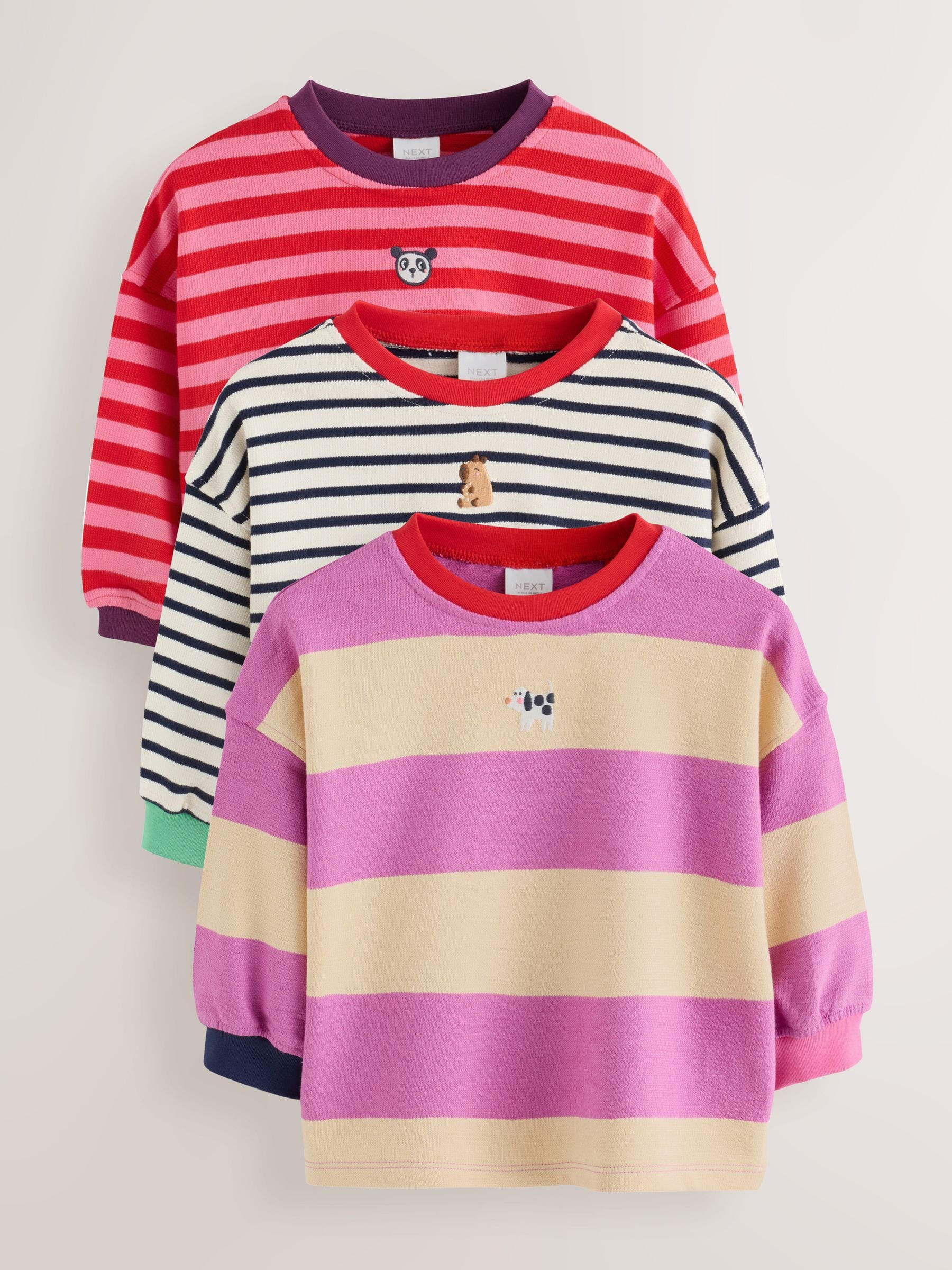 Next Multi Stripe T-Shirts 3PK (3mths-7yrs) | Next US