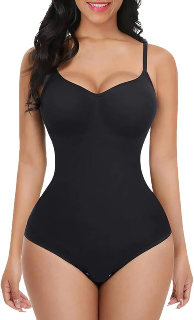 Seamless Bodyshaper Bodysuit for Women - Full Body Shapewear Body Sculpting Suits Sleeveless Roun... | Amazon (US)