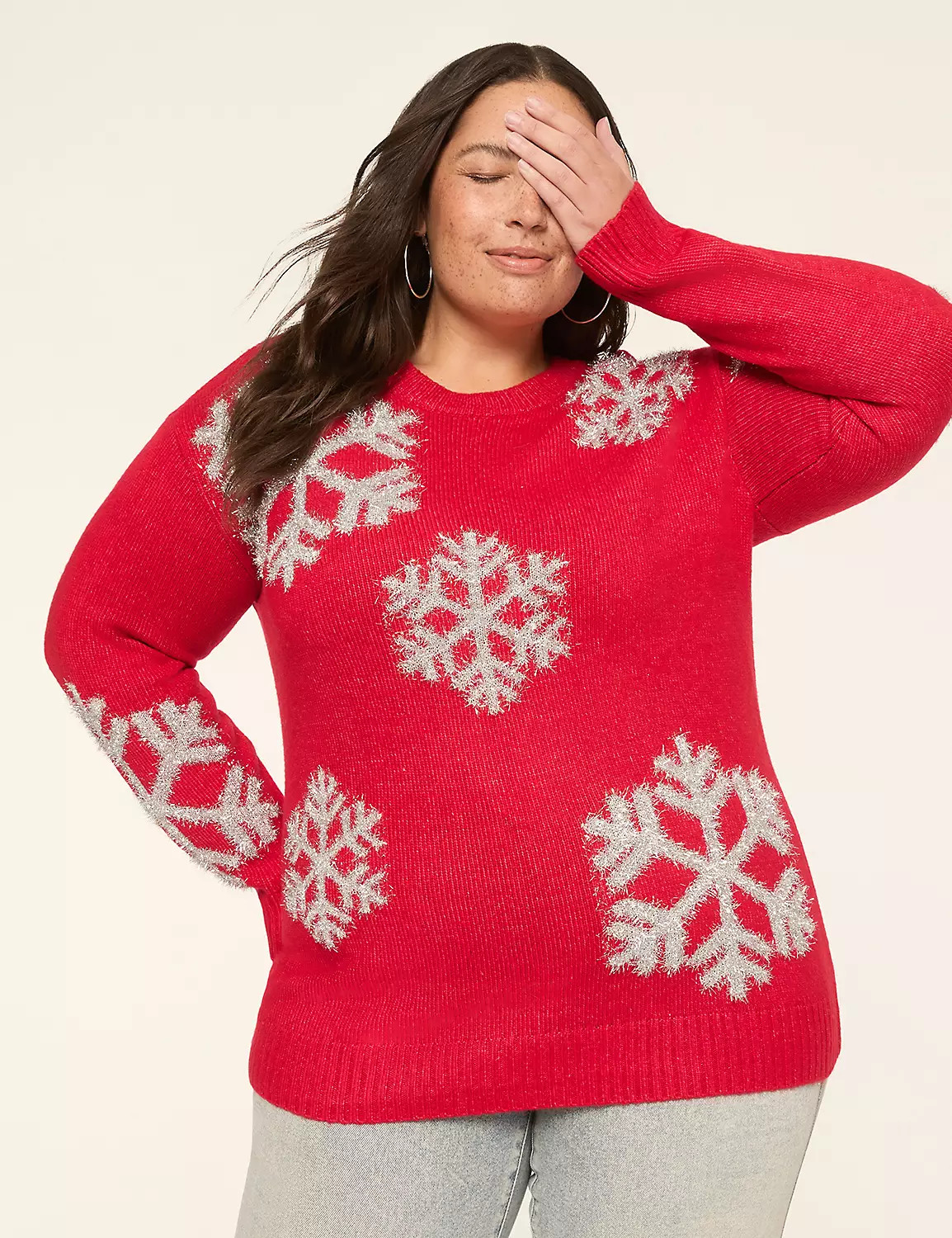Sequin Snowflake Pullover Sweater | LaneBryant | Lane Bryant (US)