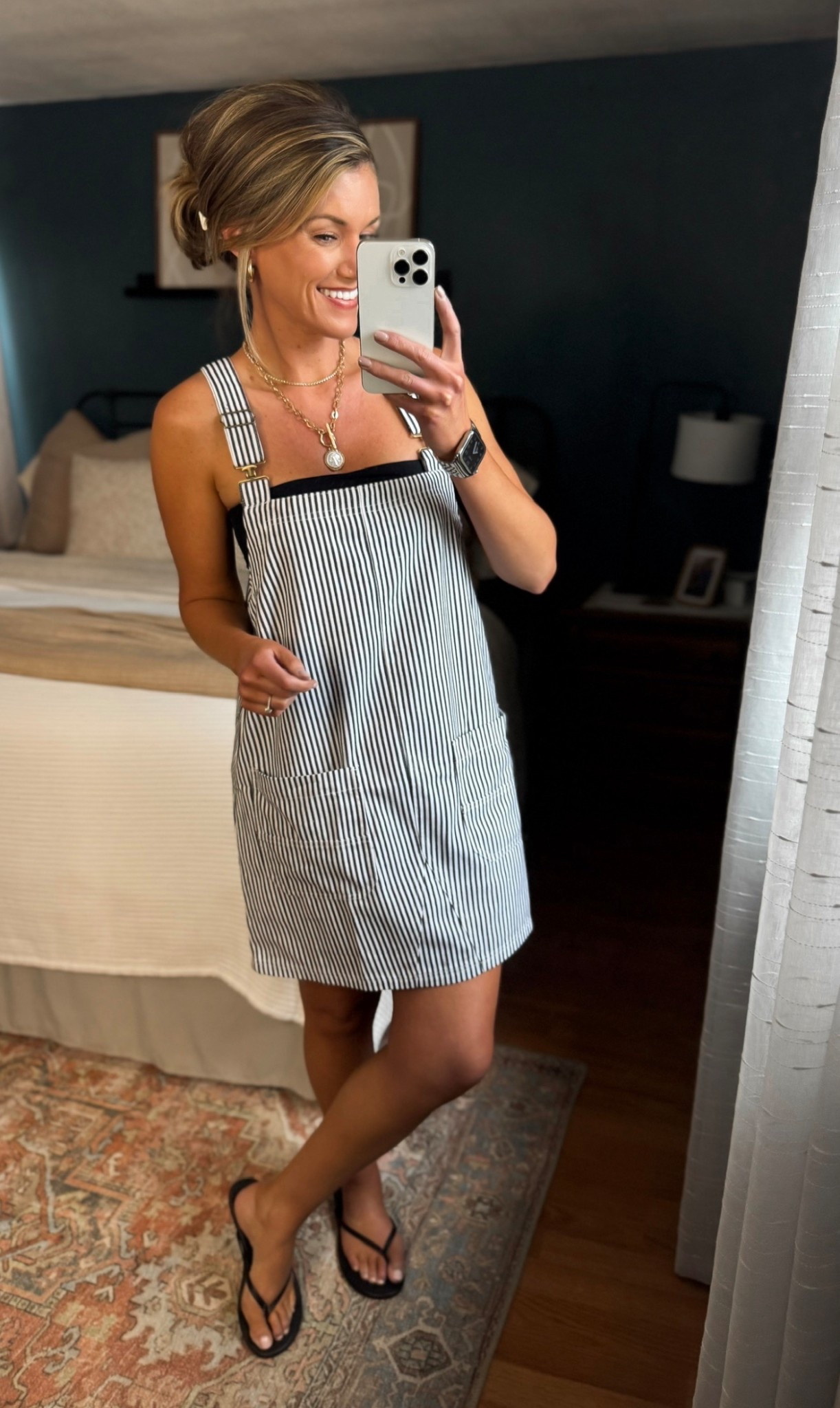 This little overall dress will be on repeat as soon as the temps warm up. 
Wearing medium in both pieces 

#LTKOver40 #LTKSeasonal #LTKmomlife