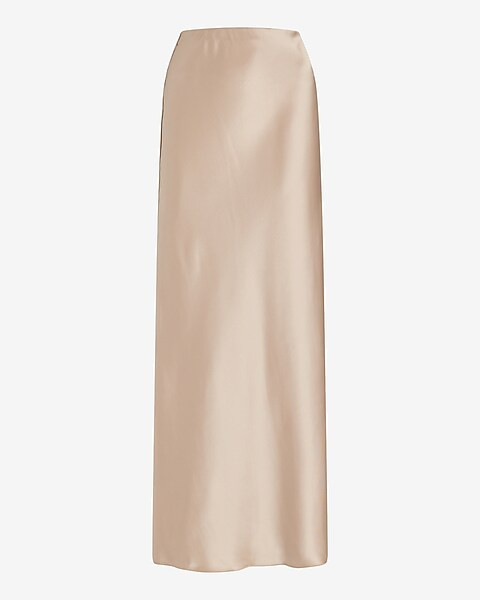 Satin High Waisted Maxi Skirt | Express