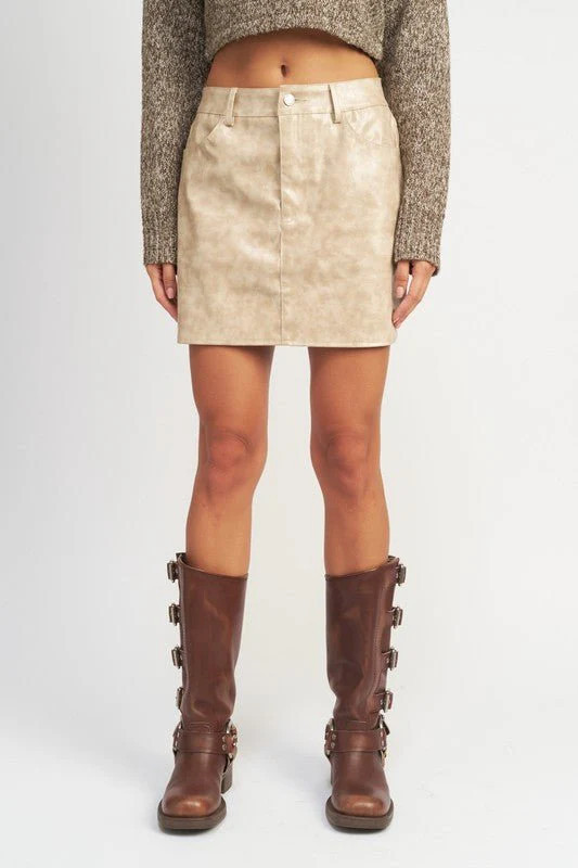 Faux Leather Mini Skirt | Fashion And Icon