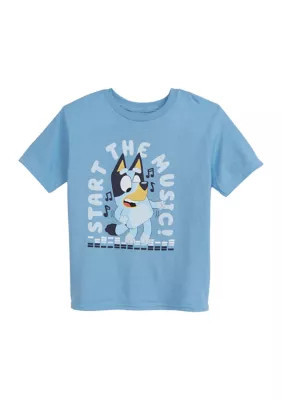 Bluey Boys 4-7 Start the Music Graphic T-Shirt, Sky Blue, 5 - 6 | Belk
