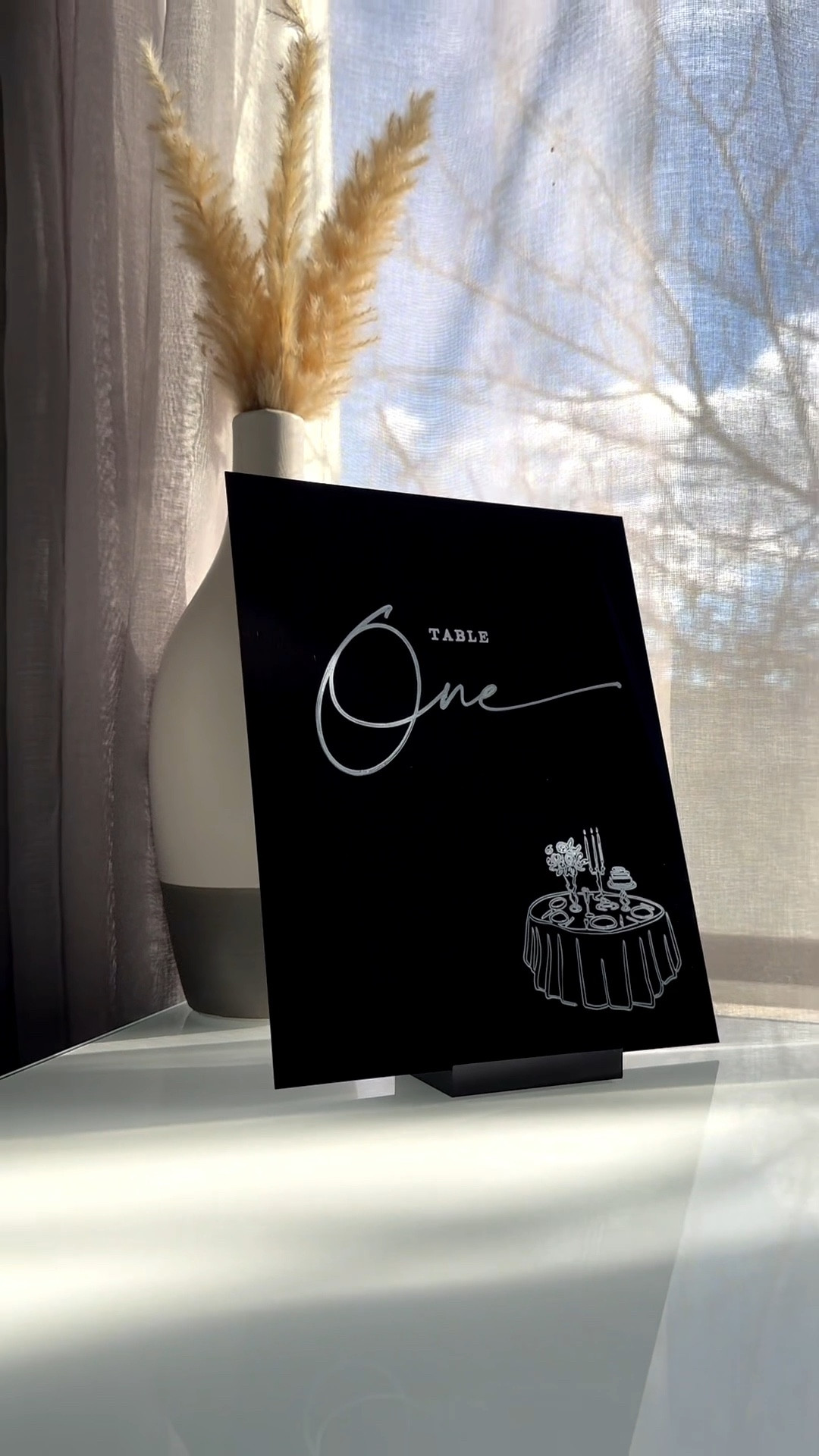 Modern Acrylic Table Numbers! 🖤✨ 

#LTKWedding #LTKParties